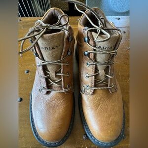 Ariat Brown Lace Up Boots with Sturdy Design